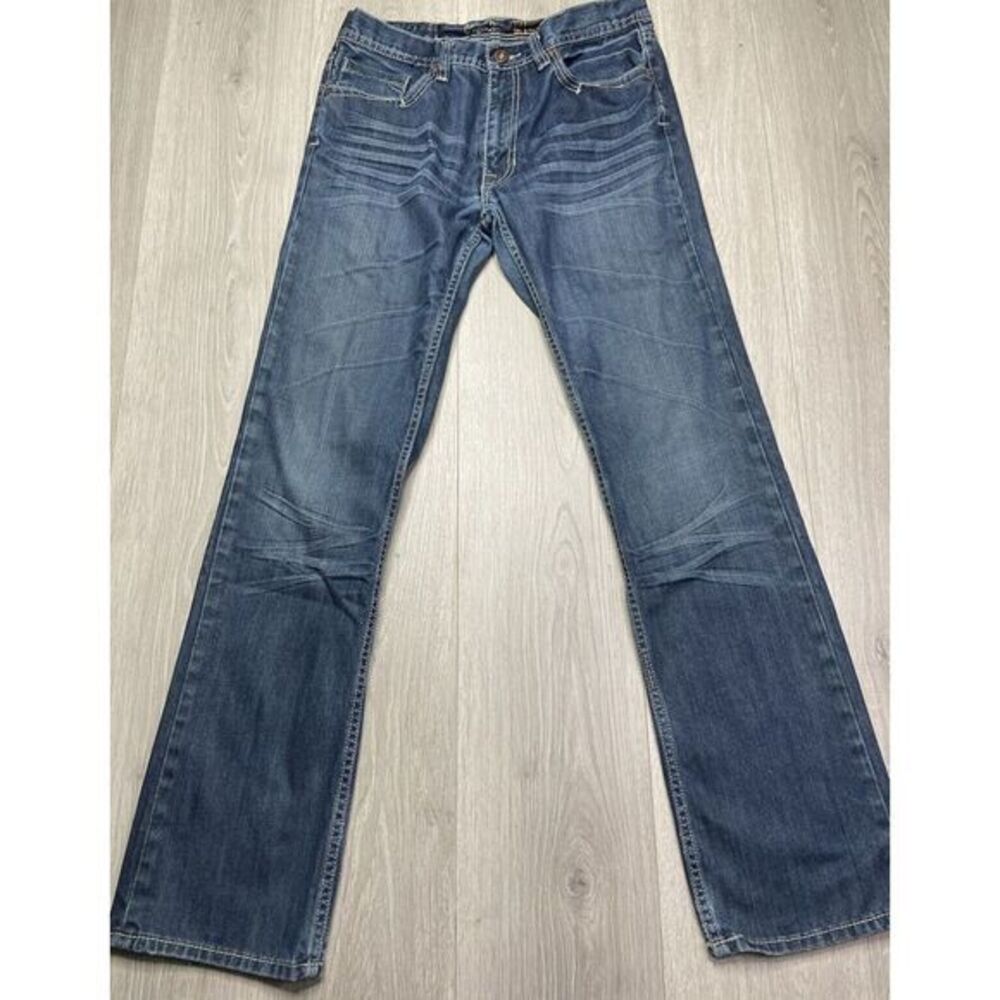 Vintage Pepe Jeans Men 34x33 Blue Slim Straight‎ Flap Pockets London Denim Y2k